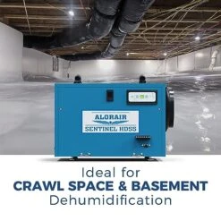 ALORAIR Commercial Dehumidifier 113 Pint, With Drain Hose For Crawl Spaces, Basements, Industry Water Damage Unit, Compact, Portable, Auto Defrost, Memory Starting, 5 Years Warranty, Sentinel HD55