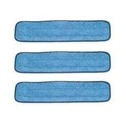 Real Clean 36 Inch Microfiber Wet Mop Refill Pads For Flat Mop Frames (Pack Of 3)