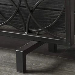 Christopher Knight Home Valeno Single Panel Iron Fireplace Screen, Black -Household Cleaning Supply Store 51Rr2WFRImL