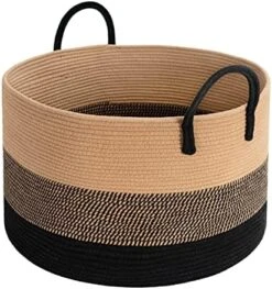 INDRESSME XXXLarge Woven Rope Basket 21" X 14" Blanket Storage Basket With Long Handles Decorative Clothes Hamper Basket Extra Large Baskets For Blankets Pillows 27 INDRESSME XXXLarge Woven Rope Basket 21" X 14" Blanket Storage Basket With Long Handles Decorative Clothes Hamper Basket Extra Large Baskets For Blankets Pillows -Household Cleaning Supply Store 51Ua2S3WxmL. AC