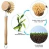 Cosumina Bamboo Kitchen Cleaning Brush Dish Cleaning Brush Long Handle Pan Pot Brush Dish Bowl Washing Cleaning Brush (5) -Household Cleaning Supply Store 51UhFjNkuEL