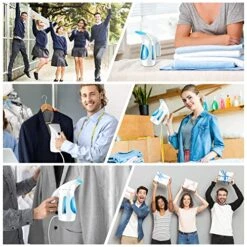 Hilife Steamer For Clothes, Portable Handheld Design, Strong Penetrating Steam Removes Wrinkles, 240ml Big Capacity Suitable For Home, Office, Travel (Maya Blue) -Household Cleaning Supply Store 51VCkgNRsuL