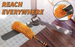 20 Foot High Reach Telescoping Duster Kit And Vinyl Siding Brushes With 5-12 Ft Extension Pole // High Ceiling Cleaning And Window Washing Kit // Exterior & Interior House And Gutter Cleaning Brush -Household Cleaning Supply Store 51VgDgEtPvL 2