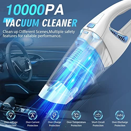 FUOAYOC Handheld Vacuum Cordless, Mini Car Hand Held Vacuum With Powerful Suction, Portable Hand Vacuum Rechargeable With LED Light For Pet Hair Keyboard Dust Office And Home Cleaning 4 FUOAYOC Handheld Vacuum Cordless, Mini Car Hand Held Vacuum With Powerful Suction, Portable Hand Vacuum Rechargeable With LED Light For Pet Hair Keyboard Dust Office And Home Cleaning - Image 2