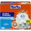 Hefty Ultra Strong Tall Kitchen Trash Bags, Clean Burst Scent, 13 Gallon, 80 Count -Household Cleaning Supply Store 51VtrcsKIAS