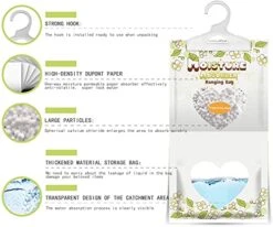 ZSPENG 16 Pack Moisture Absorber Hanging Bags,220g/Pack Fagrance Free Moisture Bag,Hanging Closet Dehumidifier Bags For Basement Closet Storeroom -Household Cleaning Supply Store 51WXgg57TzS