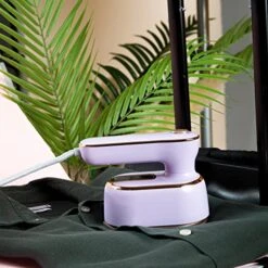 IronSteam 2-in-1 Portable Iron & Steamer For Clothes – Dual Voltage Handheld Travel Steam Iron Garment Steamer Fabric Wrinkle Remover – Fast Heat-Up, High Density Steam (3.4 Oz) -Household Cleaning Supply Store 51X63wT3IgL