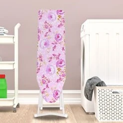 Adjustable Height Ironing Board With Iron Rest, Foldable Ironing Stand With Flower Patterns, Sturdy Ironing Pad For Home, Household, Office And Dorm(36.22 X 30.71 X 11.81 Inches) (Purple) -Household Cleaning Supply Store 51XLK8iWsfL 2