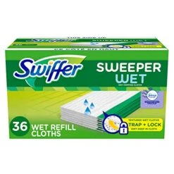 Swiffer Sweeper Wet Mopping Cloth Multi Surface Refills, Febreze Lavender Scent, 36 Count