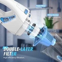 FUOAYOC Handheld Vacuum Cordless, Mini Car Hand Held Vacuum With Powerful Suction, Portable Hand Vacuum Rechargeable With LED Light For Pet Hair Keyboard Dust Office And Home Cleaning 12 FUOAYOC Handheld Vacuum Cordless, Mini Car Hand Held Vacuum With Powerful Suction, Portable Hand Vacuum Rechargeable With LED Light For Pet Hair Keyboard Dust Office And Home Cleaning -Household Cleaning Supply Store 51ZDPQYi9LL