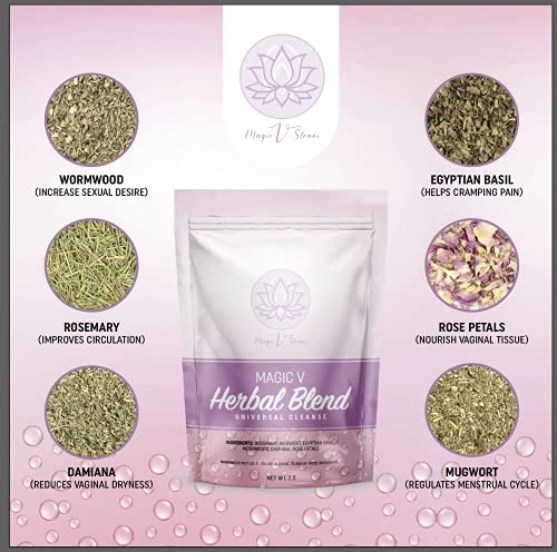 Magic V Steam Seat Yoni Kit, 5 Pack Herbs Bundle 30 Steam Sessions, Portable Vaginal Spa, Sitz Bath Better Results With Longer Consistent Steam Sessions (Lavender) 4 Magic V Steam Seat Yoni Kit, 5 Pack Herbs Bundle 30 Steam Sessions, Portable Vaginal Spa, Sitz Bath Better Results With Longer Consistent Steam Sessions (Lavender) - Image 2