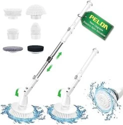 Electric Spin Scrubber, 520RPM Cordless Cleaning Brush With 6 Replaceable Brush Heads & Adjustable Extension Long Handle Power Shower Scrubber For Cleaning Bathroom Tub Grout Floor Wall Sink Tile 11 Electric Spin Scrubber, 520RPM Cordless Cleaning Brush With 6 Replaceable Brush Heads & Adjustable Extension Long Handle Power Shower Scrubber For Cleaning Bathroom Tub Grout Floor Wall Sink Tile -Household Cleaning Supply Store 51ZKXO5NjuL. AC