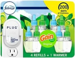 Febreze Plug In Air Fresheners, Gain Original Scent, Odor Fighter For Strong Odors, 1 Warmer + 4 Oil Refills 13 Febreze Plug In Air Fresheners, Gain Original Scent, Odor Fighter For Strong Odors, 1 Warmer + 4 Oil Refills -Household Cleaning Supply Store 51ZaeMfH2BL. AC