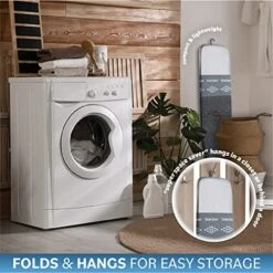 Bartnelli PULSE Ironing Board With New Patent Technology | Made In Europe With Patent Fast-Glide Turbo & Park Zone, With Smart Hanger, 4 Layer Cover Pad | 4 Premium Steel Legs (Size 43x13) -Household Cleaning Supply Store 51Zb14puYLL