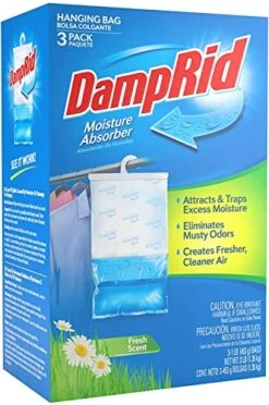 WM Barr Damp Rid Hanging Moisture Absorber Fresh Scent Bag 14 Oz 3 / Pack