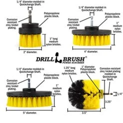 Drill Brush Power Scrubber By Useful Products - Shower Brush - Shower Cleaner - Toilet Cleaner - Bathroom Cleaner - Toilet Brush - Tile Cleaner - Floor Cleaner - Bathroom Accessory Set - Clean Shower -Household Cleaning Supply Store 51aO3uB0tCL