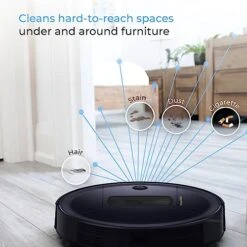 BObsweep PetHair Vision Robot Vacuum Cleaner, Battery-Powered Cordless Vacuum, Smart Floor Cleaner, 13” L X 13” W X 3” H, BlackBerry -Household Cleaning Supply Store 51acHsvCNXL