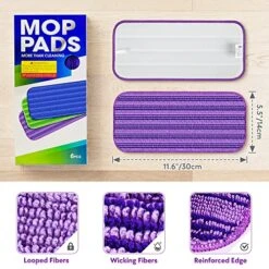 Reusable Mop Pads Compatible With Swiffer Wet Jet Mop- 6 Pack Wet Pads Refill Washable Microfiber Mop Pads Wet Dry Mopping Cloths Replacements For Swiffer Wetjet 12" Mop All Purpose Floor Cleaning 11 Reusable Mop Pads Compatible With Swiffer Wet Jet Mop- 6 Pack Wet Pads Refill Washable Microfiber Mop Pads Wet Dry Mopping Cloths Replacements For Swiffer Wetjet 12" Mop All Purpose Floor Cleaning -Household Cleaning Supply Store 51c9Nh5NP2L