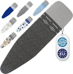 Bartnelli Ironing Board Cover And Pad, Made In Europe With New Patent Technology | 54x15 Iron Board Replacement Cover Featuring Park & Turbo Zone, Scorch Resistant 100% Cotton Thick Layered Top -Household Cleaning Supply Store 51cbok6VEuL. AC