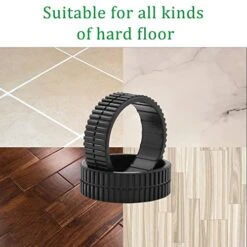 Garbage Fighter Braava Tires Replacement for 380T/320/321/375T/390T/Mint Plus 5200/4200, Easy Installation, Anti-Slip, Great Adhesion, Wheel Rubber Treads For All Kinds Of Hardwood Floor(Black 4 Pack) -Household Cleaning Supply Store 51d9f92ewRL