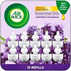 Air Wick Plug In Scented Oil Refill, 10ct, Lavender & Chamomile, Air Freshener, Essential Oils, Eco Friendly -Household Cleaning Supply Store 51dDP4ePU8L. AC