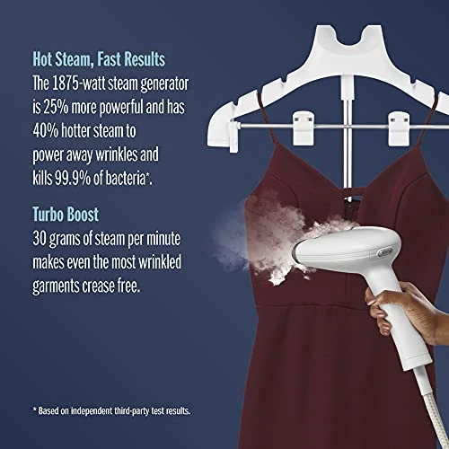 Conair Full Size Garment Steamer For Clothes, Turbo ExtremeSteam 1875W Professional Steam And Press 6 Conair Full Size Garment Steamer For Clothes, Turbo ExtremeSteam 1875W Professional Steam And Press - Image 4