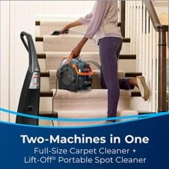 BISSELL 2-in-1 ProHeat 2X Lift-Off Pet: Portable Spot & Stain Cleaner + Full Size Carpet Cleaner, 15651 -Household Cleaning Supply Store 51dbhBia6rL