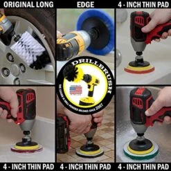 Household Cleaning Kit Drill Brush Set - Car Cleaning Kit - Attachment Brushes For Power Tools - Variety Scrub Brush Set - Toilet Brush Cleaning - Detailing Brush Set - Grout Brush - Clean Bathtub -Household Cleaning Supply Store 51dzISmANXL