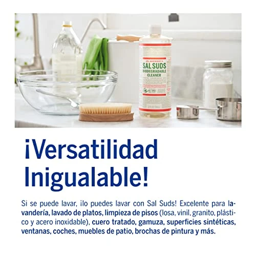 Dr. Bronner's - Sal Suds Biodegradable Cleaner (32 Ounce) - All-Purpose Cleaner, Pine Cleaner For Floors, Laundry And Dishes, Concentrated, Cuts Grease And Dirt, Powerful Cleaner, Gentle On Skin 6 Dr. Bronner's - Sal Suds Biodegradable Cleaner (32 Ounce) - All-Purpose Cleaner, Pine Cleaner For Floors, Laundry And Dishes, Concentrated, Cuts Grease And Dirt, Powerful Cleaner, Gentle On Skin - Image 4