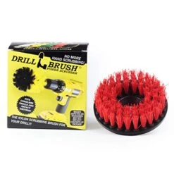 Industrial - Contractor - Scrub Brush - 5-inch Diameter - Threaded 5/16x24 - Ultra Stiff Bristles - Dual Action Polisher - Da - Electric - Air Pneumatic - Fits - Porter-Cable 7424XP - Meguiars G110v2 -Household Cleaning Supply Store 51giKNIJxkL