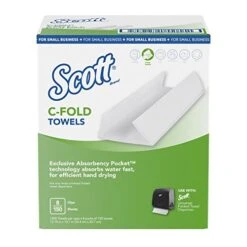 Scott C-Fold Paper Towels For Small Business (49184), 10.125" X 13.15", 8 Clips Per Case -Household Cleaning Supply Store 51h9HjQZMdL 1