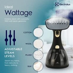 Electrolux Portable Handheld Garment And Fabric Steamer 1500 Watts, Quick Heat Ceramic Plate Steam Nozzle, 2 In 1 Fabric Wrinkle Remover And Clothing Iron, With Fabric, Lint Brush, And Steam Nozzle -Household Cleaning Supply Store 51ilEFfdwgL