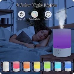 Cool Mist Humidifiers For Bedroom Large Room - Baby Air Humidifier With Night Light 8 Color - Quiet Ultrasonic Top Fill Humidifier - 28H Diffuser For Plants, Timer, Auto Shut-Off, 2.5L, White 11 Cool Mist Humidifiers For Bedroom Large Room - Baby Air Humidifier With Night Light 8 Color - Quiet Ultrasonic Top Fill Humidifier - 28H Diffuser For Plants, Timer, Auto Shut-Off, 2.5L, White -Household Cleaning Supply Store 51isWjvAYYL