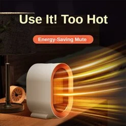 QQT Electric Space Heater,1200W Energy Efficient Space Heaters For Indoor Use,Two-Speed Portable Heater Fan For Office With Adjustable,Overheating Protection,Dumping Shutdown (White) -Household Cleaning Supply Store 51kGNPivPFL