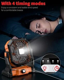 Personal Fan Camping Fan Rechargeable,20000mAh Battery Powered Fan With LED Lantern,270°Head Rotation,Battery Operated Small Table Fan Portable,USB Desk Fans With Hanging Hook For Travel Picnic Office 15 Personal Fan Camping Fan Rechargeable,20000mAh Battery Powered Fan With LED Lantern,270°Head Rotation,Battery Operated Small Table Fan Portable,USB Desk Fans With Hanging Hook For Travel Picnic Office -Household Cleaning Supply Store 51kIJixndBL