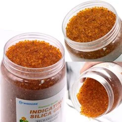 Wisesorb 2LBS [1 Quart] Premium Silica Gel Desiccant [Orange To Dark Green, Industry Standard 2-4 Mm], Indicatong Desiccant Beads, Reusable Moisture Absorber Beads For Storage -Household Cleaning Supply Store 51kVSIhrd7L 1