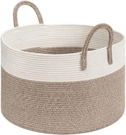 INDRESSME XXXLarge Woven Rope Basket 21" X 14" Blanket Storage Basket With Long Handles Decorative Clothes Hamper Basket Extra Large Baskets For Blankets Pillows 29 INDRESSME XXXLarge Woven Rope Basket 21" X 14" Blanket Storage Basket With Long Handles Decorative Clothes Hamper Basket Extra Large Baskets For Blankets Pillows -Household Cleaning Supply Store 51knOq6OtKL. AC