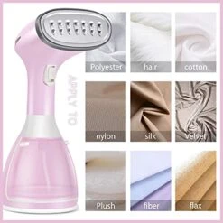 Steamer For Clothes Steamer Powerful HandHeld Portable Travel Garment Steamer Fabric Wrinkle Remover 20s Fast Heat-up 280ml Large Detachable Water Tank Pink -Household Cleaning Supply Store 51ko9ckh4IS