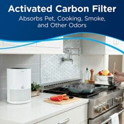 Bissell MYair, 2 Pack, Purifier With High Efficiency And Carbon Filter For Small Room And Home, Quiet Bedroom Air Cleaner For Allergies, Pets, Dust, Dander, Pollen, Smoke, Odors, Timer, 27809, 2 Count -Household Cleaning Supply Store 51kxj3AczSL
