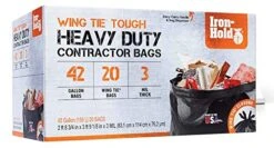 Iron-Hold - 1416608 Contractor Trash Bags - 45 Gallon, 3 Mil - Heavy Duty Industrial Strength, 18ct -Household Cleaning Supply Store 51kyh dPVaL