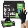 Reli. Black Nitrile Gloves (Medium) -Household Cleaning Supply Store 51mA2mwZZjL