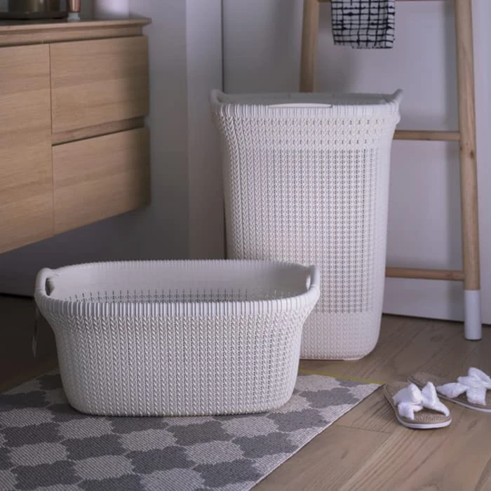 Curver Knit Rectangular Clothes Box, White, 57 Litre 5 Curver Knit Rectangular Clothes Box, White, 57 Litre - Image 3