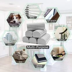 Damp Clean Duster Sponge - LUCHOI Magical Dust Cleaning Sponges, 6-Pack Reusable Household Wet Dusting Sponge For Car Pet Blinds Cleaning, Baseboards, Vents, Mirrors, Glass, Window Track Grooves -Household Cleaning Supply Store 51mFgiaq5eL