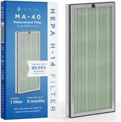 Medify Air MA-40 Genuine Replacement Filter | For Allergens, Wildfire Smoke, Dust, Odors, Pollen, Pet Dander | 3 In 1 With Pre-filter, H13 HEPA, And Activated Carbon For 99.7% Removal | 1-Pack 12 Medify Air MA-40 Genuine Replacement Filter | For Allergens, Wildfire Smoke, Dust, Odors, Pollen, Pet Dander | 3 In 1 With Pre-filter, H13 HEPA, And Activated Carbon For 99.7% Removal | 1-Pack -Household Cleaning Supply Store 51mGM8cJNkL. AC 1