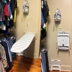 Uyoyous Wall Mounted Ironing Board 37 X 13 Inch Foldable Ironing Boards With Heat Resistant Cover 180° Rotation Space-Saving Ironing Boards With English Manual -Household Cleaning Supply Store 51mIqjS7cqL