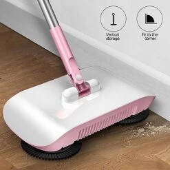 Hand Push Sweeper 3 In 1 Design, 360° Range Of Motion, Soft & Thick Brush+Microfiber Mop, One-Handed Operation, Household Lazy Sweeping Mopping Tool Hand Push Household Lazy Sweeper For Floor -Household Cleaning Supply Store 51mgxVW75jL