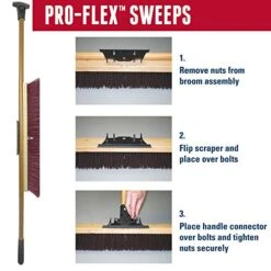 Weiler 44604 Pro-Flex 24" Block Size, Medium Maroon Polypropylene Fill, Sweep -Household Cleaning Supply Store 51n1Cicf24L