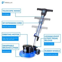 Prolux Core Heavy Duty Single Pad Commercial Polisher Floor Buffer Machine Tile Scrubber (13 Inch Medium Duty Buffer Only) -Household Cleaning Supply Store 51n2Qkhh64L