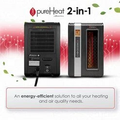 GreenTech Environmental PureHeat 2-in-1 Space Heater & Air Purifier - Air Cleaner For Home, Office Desk, Bedroom, Bathroom More - Safe Heating And Simple To Use - Includes Remote 11 GreenTech Environmental PureHeat 2-in-1 Space Heater & Air Purifier - Air Cleaner For Home, Office Desk, Bedroom, Bathroom More - Safe Heating And Simple To Use - Includes Remote -Household Cleaning Supply Store 51ncbrHlbtS