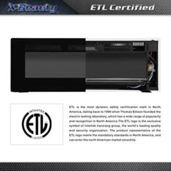 Xbeauty 60" Electric Fireplace In-Wall Recessed And Wall Mounted 1500W Fireplace Heater And Linear Fireplace With Timer/Multicolor Flames/Touch Screen/Remote Control (Black) -Household Cleaning Supply Store 51oCT8YhtVL